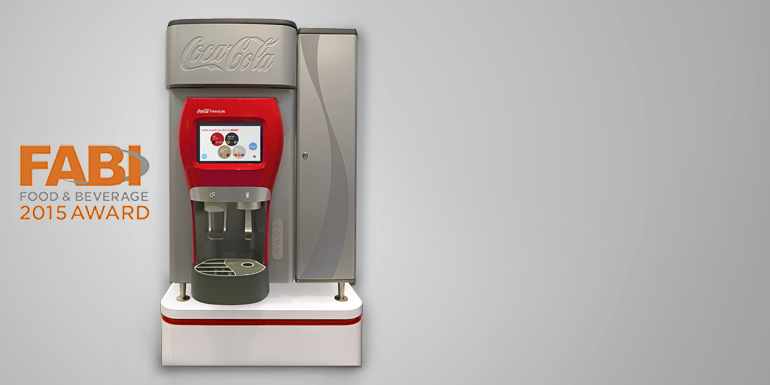 the countertop Coca-Cola Freestyle machine wins a FABI Award